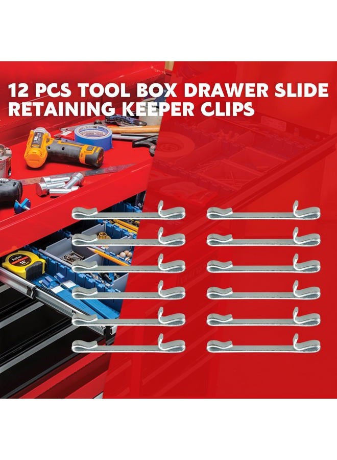 TERUIPE 12 Pcs Early 2'' Double Loop Style Tool Box Drawer Slide Retaining Keeper Clips - Image 2