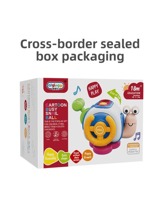 Infant Busy Hand Grasping Ball Puzzle Grasping Touch Ball Soothing Soft Rubber Rattle Toy For 0-1 Years Old Early Childhood Education Baby-Color:Rocket Busy Board