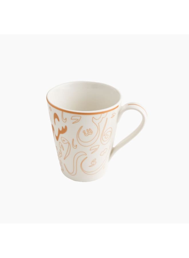 Zinnia Rosa By Zinnia  Sharaftona Mug – Gold Porcelain – Elegant Coffee Mug - Image 2
