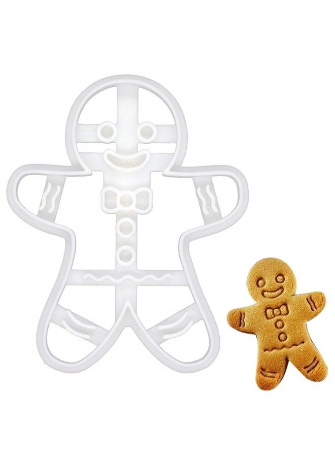 Bakerlogy Happy Gingerbread Man Cookie Cutter, 1 Piece - - Image 1