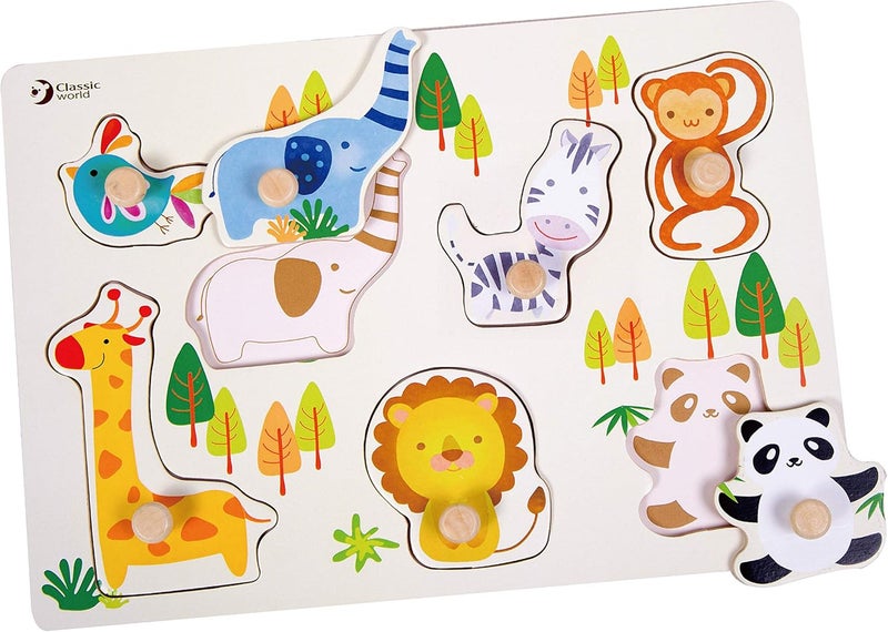 Classic World - Zoo Puzzle - 8 Pcs - Image 1