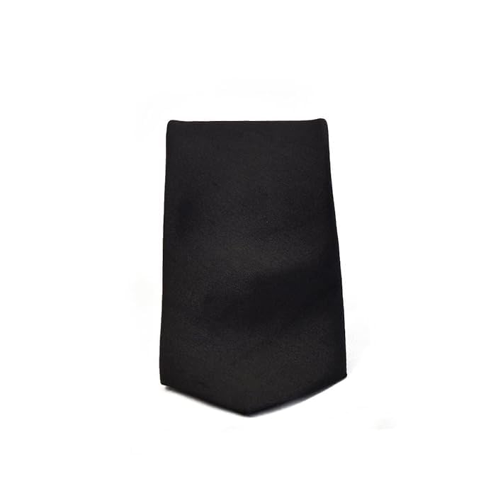 UMANI® Premium Microfiber Black Satin Necktie | Elegant Slim Design - Image 2