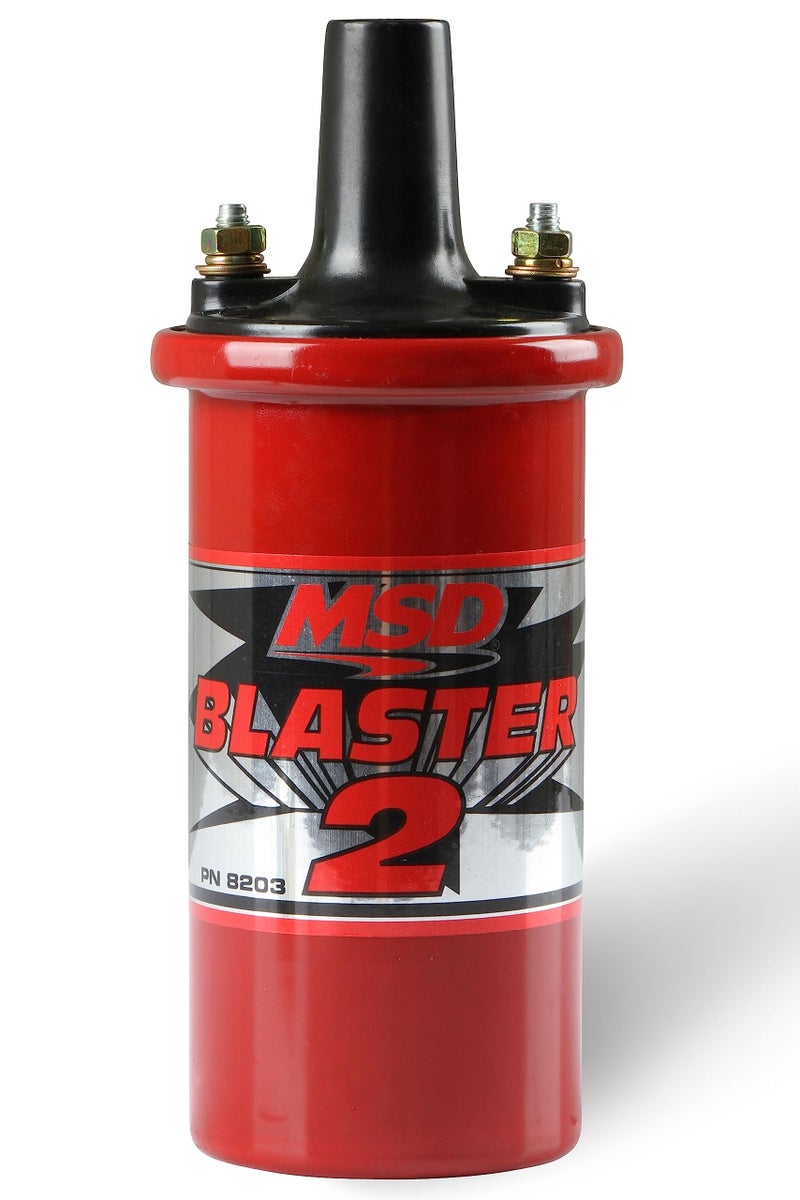 MSD 8203 Ignition Coil Blaster 2 Series (w/ballast resistor), Red, stock style ignition - Image 2