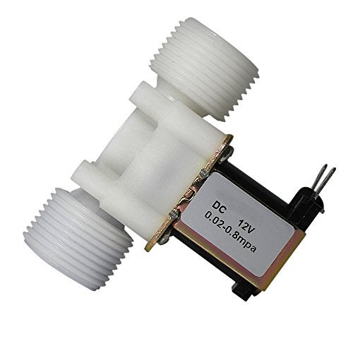 Secfanya Fankerba 3/4" Water Inlet Electric Solenoid Valve DC 12V Normally Closed N/C 0.02 to 0.8mpa - Plastic Two parallel Screw Thread - Image 1