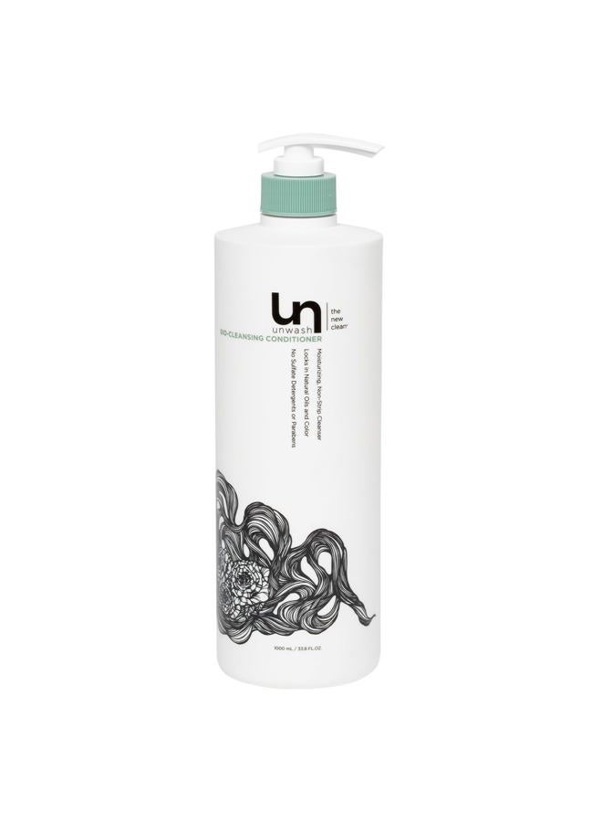 Unwash بلسم التنظيف البيولوجي من أنواش - بلسم تنظيف لطيف ومرطب، خالي من الكبريتات والبارابين، للشعر المجعد والمجعد والجاف، 33.8 أونصة سائلة - Image 1