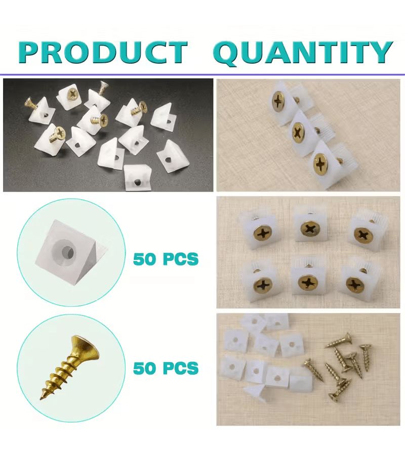 15Pcs 90 Degree Corner Brackets For Drawers Cabinets Bookshelves Fixing Sag - Image 5