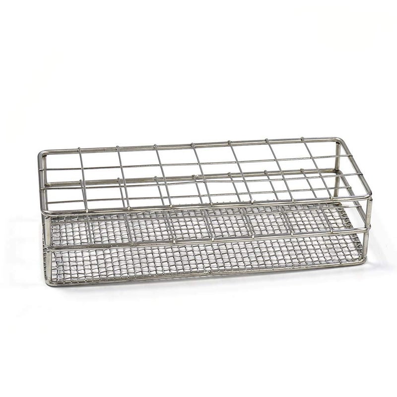 ULAB Stainless Steel Test Tube Rack, Wire Constructed, 24 Places, Suitable for Tubes of Dia.≤25mm, UTR1010 - Image 1