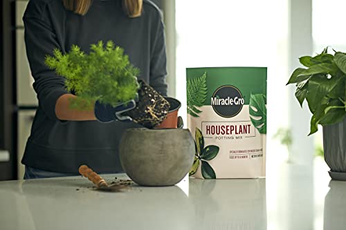 Miracle-Gro Houseplant Potting Mix - Fertilized Soil, Designed to be Less Prone to Gnats, 4 qt. (2-Pack) - Image 5