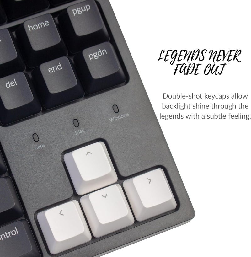 Keychron لوحة مفاتيح ميكانيكية سلكية C1 TKL، بإضاءة خلفية RGB مع مفاتيح ABS مزدوجة، 87 مفتاح قابلة للتبديل مسبقًا مع مفاتيح لمسية متوافقة مع ماك وويندوز - Image 5