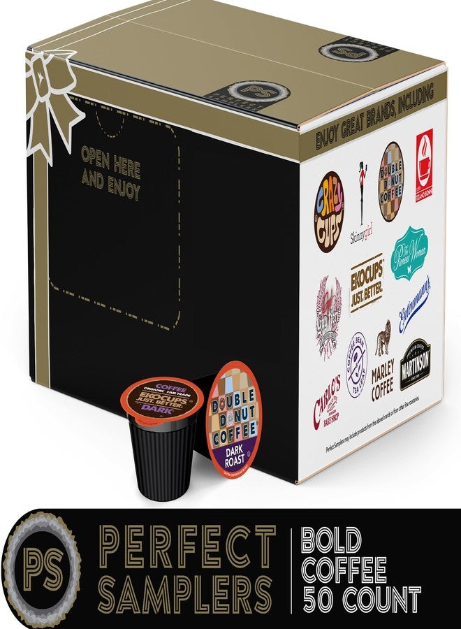 Crazy Cups Perfect Samplers Dark Roast Coffee Pods Variety Pack Sampler, Assortment Of Extra Bold Single Serve Pods For K Cup Brewers, 50 Count - Image 2