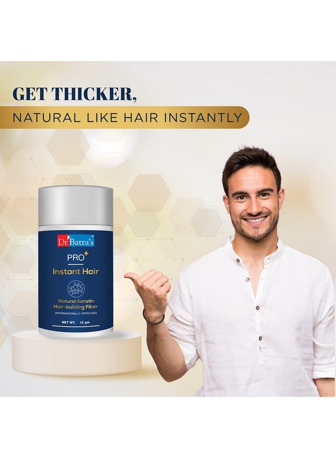 Dr Batra's Pro Instant Hair Natural Keratin Hair Building Fibre (Internationally Approved)- Dark Brown, Highly Enriched With Pure Corn & Natural Fiber, Covers Bald Spots, For Thick Hair, Suitable For Men & Women - Image 5