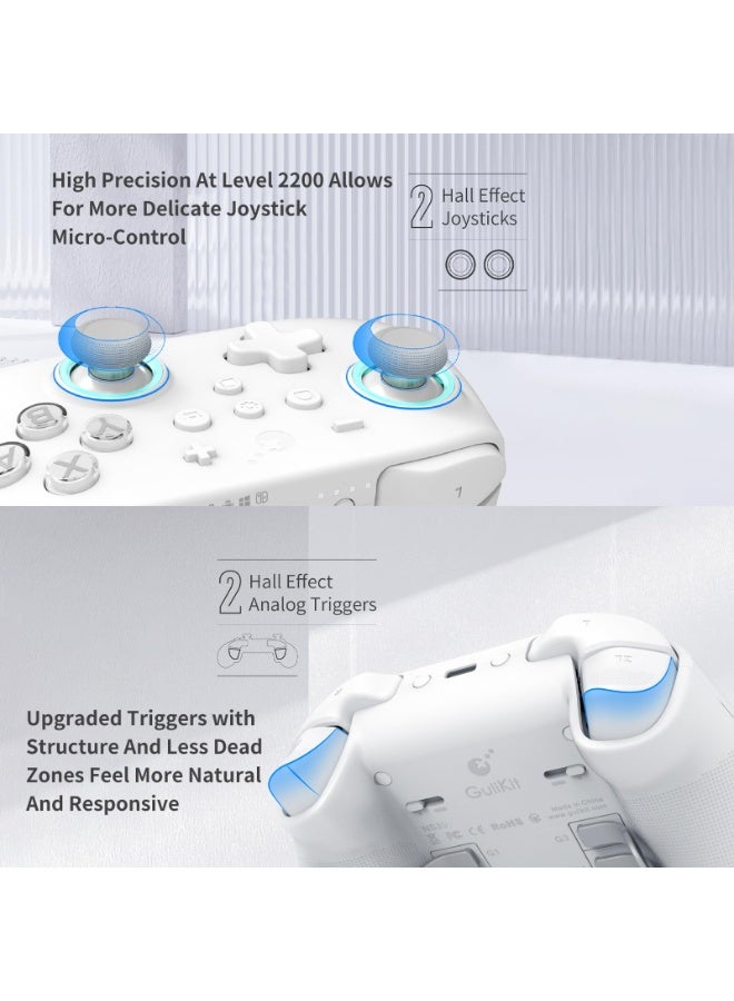 Gulikit Kingkong 3 Max Controller for Switch,Hall Joysticks & Triggers, Maglev/Rotor/HD Vibration,1000Hz Polling Rate,RGB lights,for Switch/Android/iOS/macOS/Steam Deck - Image 3