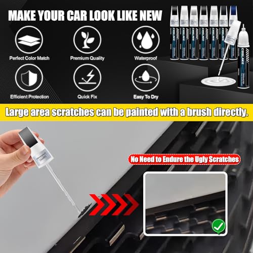 COSLAKE Car Touch Up Paint(Ultra Blue Metallic(LG5C/6I)) for Audi, Car Paint Scratch Repair Kit, Quick & Easy Solution to Repair, 2 in 1 Scratch Remover Pen with Color-Matched - Image 4