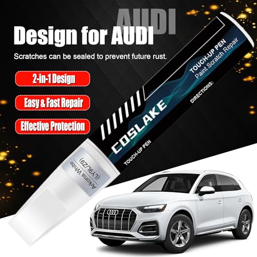 COSLAKE Car Touch Up Paint(Ultra Blue Metallic(LG5C/6I)) for Audi, Car Paint Scratch Repair Kit, Quick & Easy Solution to Repair, 2 in 1 Scratch Remover Pen with Color-Matched - Image 2