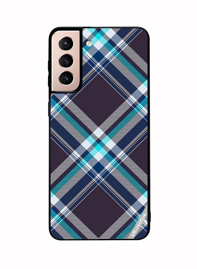 VR CREATIVE Protective Case Cover For Samsung Galaxy S21 Plus 5G Checkered Design Multicolour - Image 1