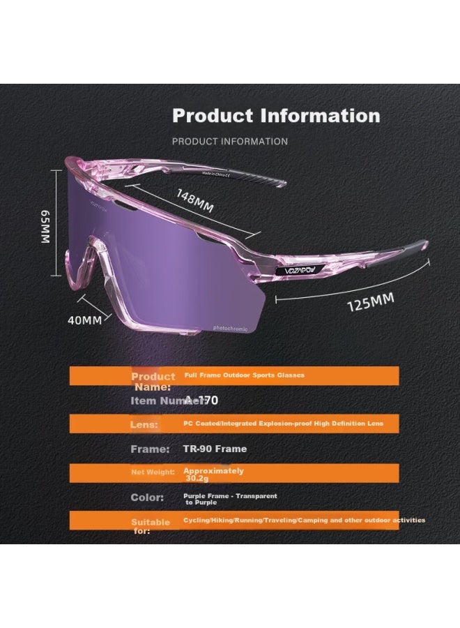 Vozapow Cycling Gl Photochromic Day Night Dual-use Road Bike Bicycle Goggles Outdoor Sports Running Fishing - Image 4
