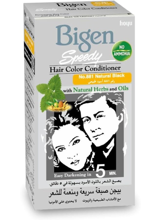 بايجن بلسم صبغة الشعر سبيدي أسود طبيعي 881، 80 غرام