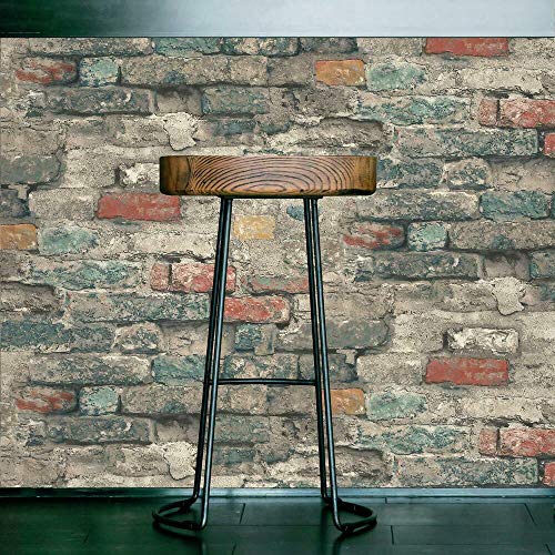 RoomMates RMK11080WP Teal Brick Alley Peel and Stick Wallpaper 20.5" x 16.5 feet - Image 3