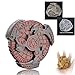 FLUEFOWL Shadow Roulette Dice Spinner for DND Dice Set Dragon Metallic DD Dice with Gift Case for DND Game RPG Role Playing Table Game Gifts Red Silver - Image 2