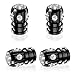 QUARKACE Tire Valve Caps Bling Valve Stem Caps with Sparkly Rhinestones Tire Caps 4 Pack for Cars SUVs Trucks Motorcycles Bikes AntiFading Coating Corrosion Resistant Air Leakproof Black - Image 2