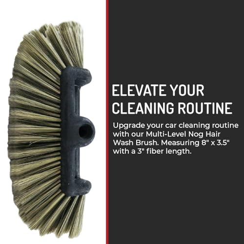 Hi-Tech NogHair Wash Brush – 14" Multi-Level Car Wash Brush TB-14X3CR – Soft Bristles for Scratch-Free Cleaning – for Cars, Trucks & SUVs – Fits Threaded Handle - Image 3