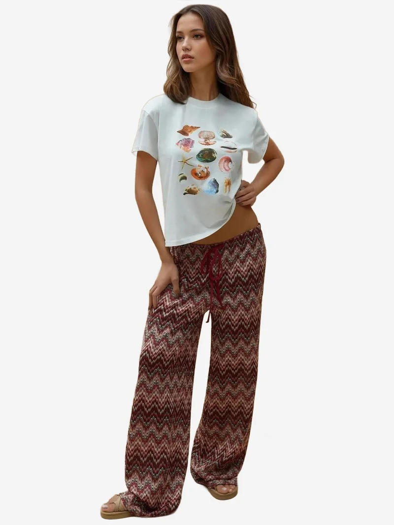 HICCUP Printed Regular Fit Crew Neck 100% Cotton T-shirt