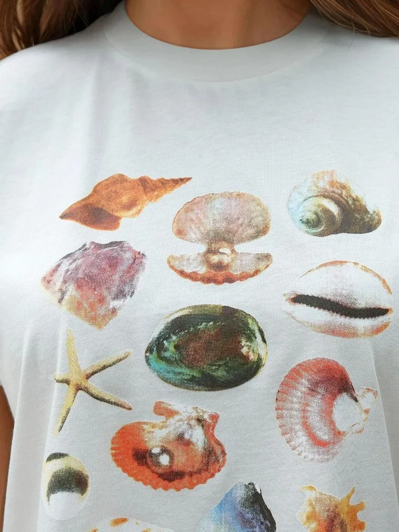 HICCUP Printed Regular Fit Crew Neck 100% Cotton T-shirt