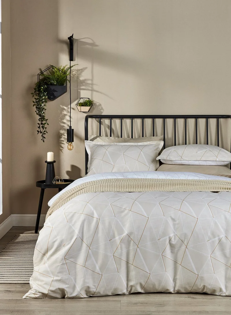 Christy Triangle King Duvet Cover Set Biscuit
