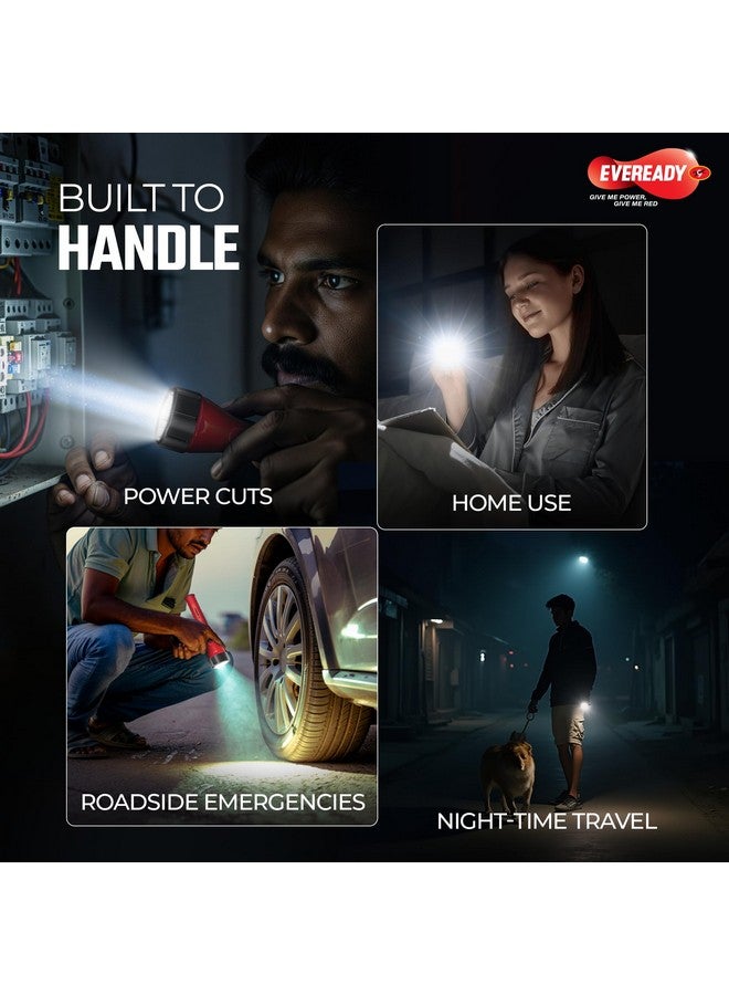 Eveready Eveready DL46 Comet, 1W Emergency Torch, Durable ABS Body, Bright White LED Torch, Powered by 3xAA Batteries - Image 2