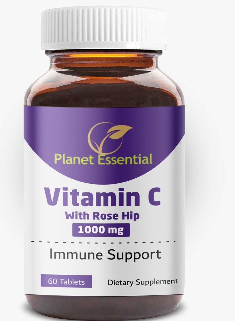 Planet Essential Vitamin C 1000mg With Rosehip 60 Tablets - Image 1