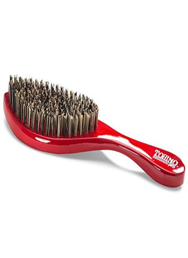TORINO PRO WAVE BRUSHES BY BRUSH KING - Ing Extra Hard Curve Wave Brush With Reinforced Boar & Nylon Bristles Great For Wolfing Curved 360 Waves Brush - Image 1