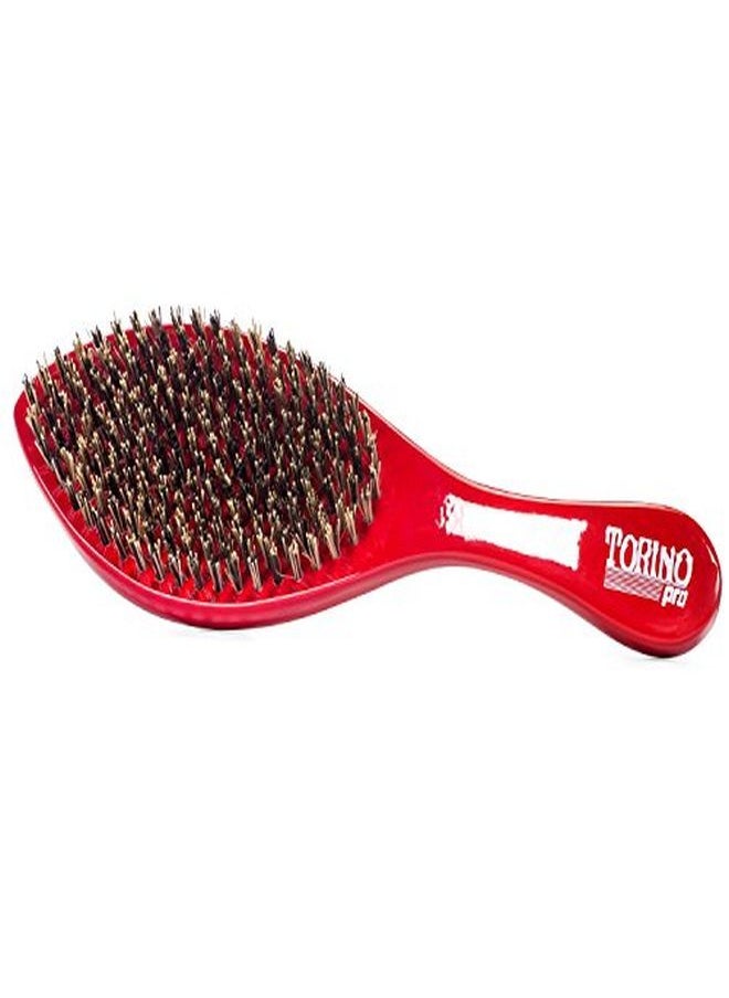 TORINO PRO WAVE BRUSHES BY BRUSH KING - Ing Extra Hard Curve Wave Brush With Reinforced Boar & Nylon Bristles Great For Wolfing Curved 360 Waves Brush - Image 1