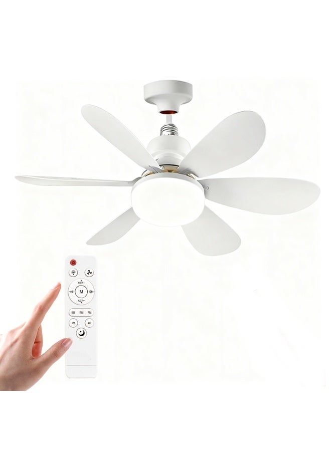 مودي مروحة سقف LED بقوة 30 وات مع جهاز تحكم عن بعد، إضاءة قابلة للتعتيم ومروحة بثلاث سرعات، قاعدة لمبة E27، 85-265 فولت هادئة لغرفة النوم والمعيشة - Image 2