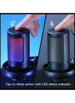 جوشبيرغ ميكروفون مكثف USB ME6S RGB لميكروفون ألعاب الكمبيوتر PS4/PS5/Mac/الهاتف  - Image 5