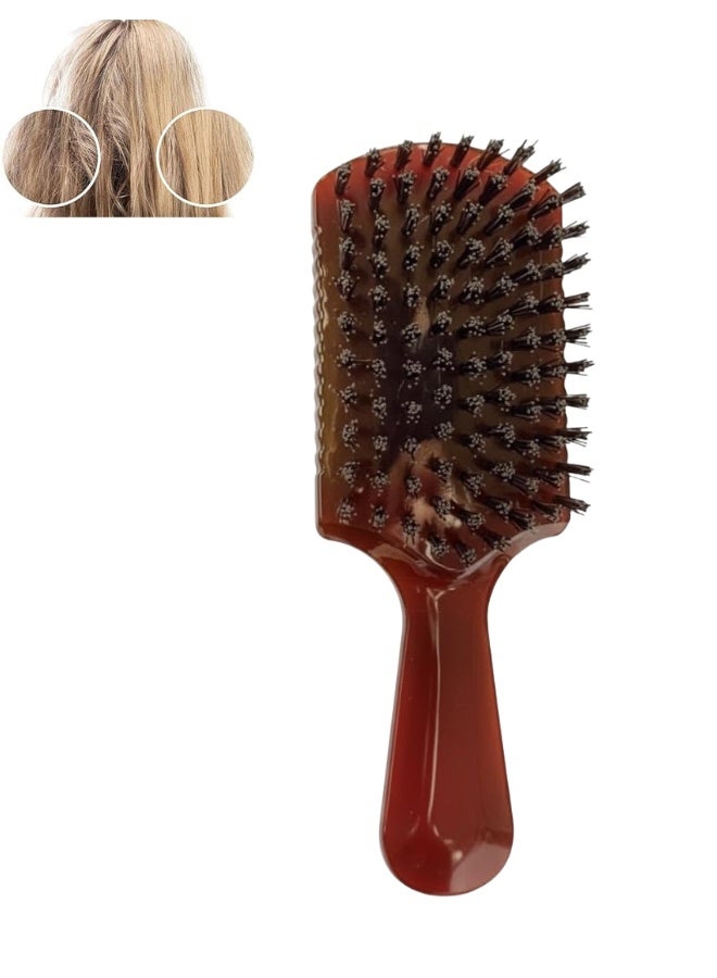 Painless detangling hairbrush – Ultra-soft, flexible bristles for easy styling – Suitable for wet, dry, curly, and straight hair – Gentle scalp massage and reduced breakage – Portable daily hairbrush in honey color - Image 1