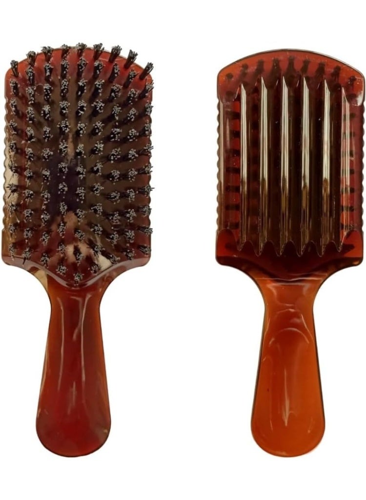 Painless detangling hairbrush – Ultra-soft, flexible bristles for easy styling – Suitable for wet, dry, curly, and straight hair – Gentle scalp massage and reduced breakage – Portable daily hairbrush in honey color - Image 2