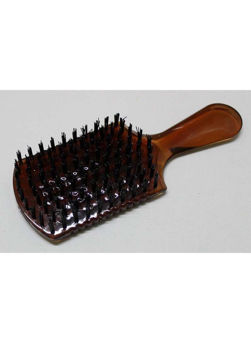 Painless detangling hairbrush – Ultra-soft, flexible bristles for easy styling – Suitable for wet, dry, curly, and straight hair – Gentle scalp massage and reduced breakage – Portable daily hairbrush in honey color - Image 5