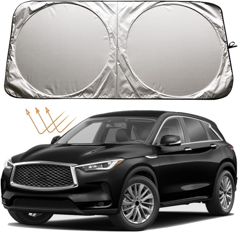 XHRING واقي شمسي للزجاج الأمامي لإنفينيتي QX50 Q50 Q60 Q70 QX55 QX56 QX70 QX30 QX4 Q90L سلسلة Q إكسسوارات، واقي شمسي للزجاج الأمامي للسيارة واقي الشمس لسلسلة EX FX G M للحماية من الشمس - Image 1