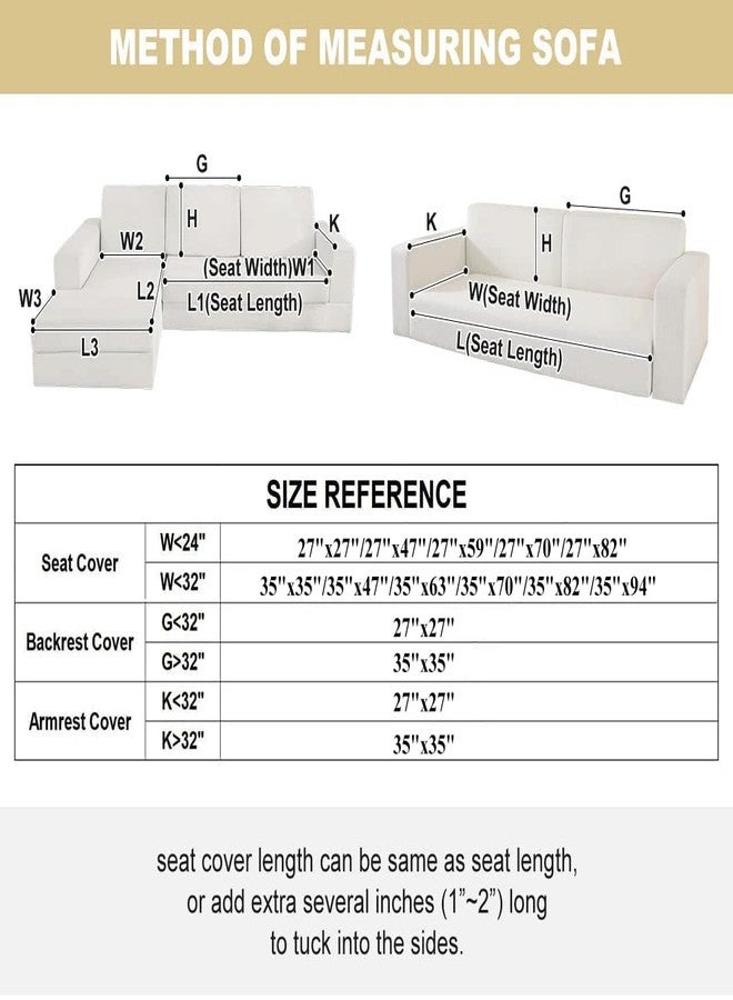 vctops Striped Couch Cover Super Soft Corduroy Sectional Sofa Cover Washable Non Slip Sofa Slipcover Furniture Protector for Kid Dog Pet,1 Piece (Coffee,27"x82") - Image 2