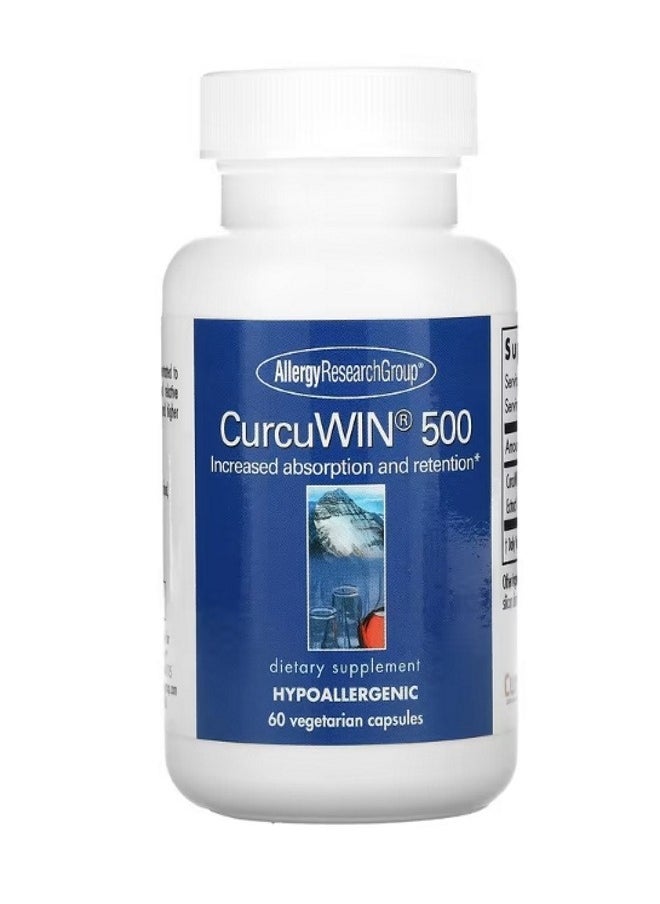 Allergy Research Group - CurcuWin 500 60 Vegetarian Capsules - Image 1