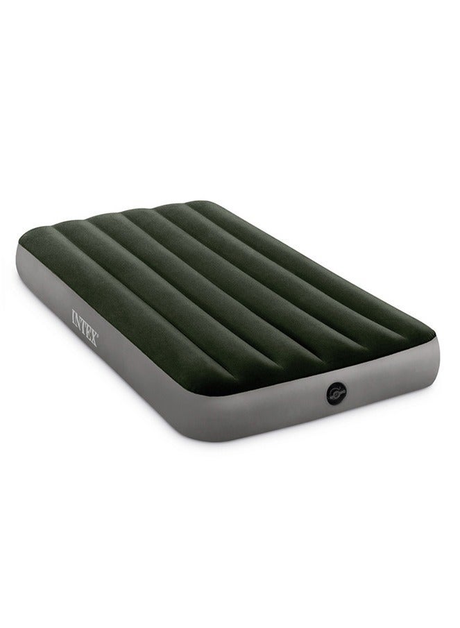 Intex Inflatable Mattress with Foot Pump，Indoor and Outdoor Inflatable Air Mattress，Thickening Outdoor Camping Air Mattress Bed，Classic Black Downy Airbed，Comfortable and Soft 99*191*25CM - Image 3