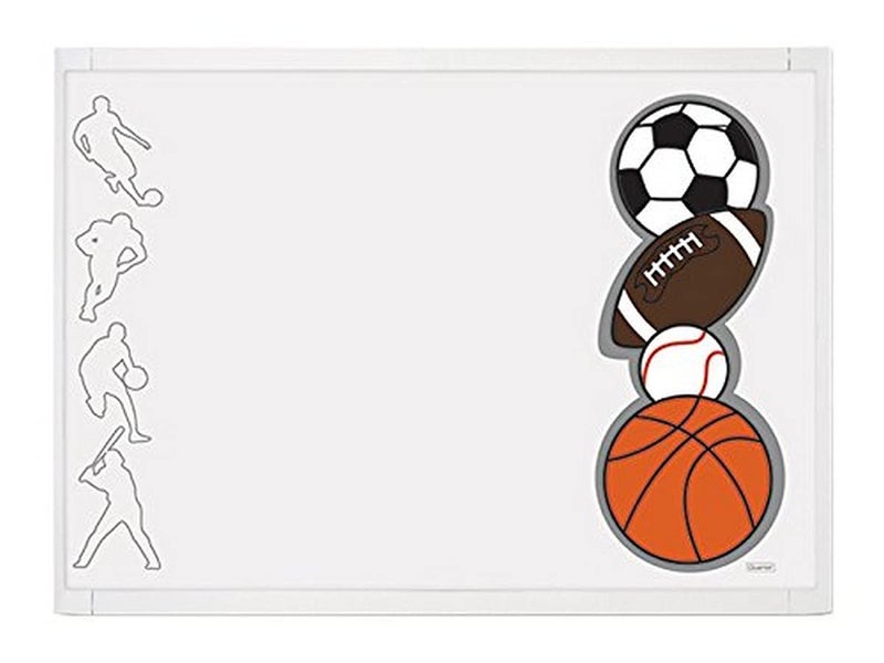Quartet Sports Design Magnetic Combination Board, Bulletin and Whiteboard Combo, Pin Board, Lightweight Magnetic Dry Erase Board for School, Office, Home, 2 x 1.4 feet, 58 x 43 cm (23 x 17 inches) - Image 1