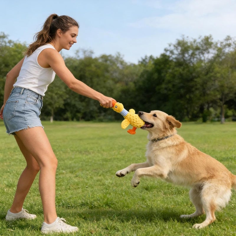 Genérico Dog Bite Toys, Interactive Device That Emits Sounds and Resists Bites - Plush Bird Shape | for Garden, Living Room, Camping, Medium and Large Breeds - Image 2