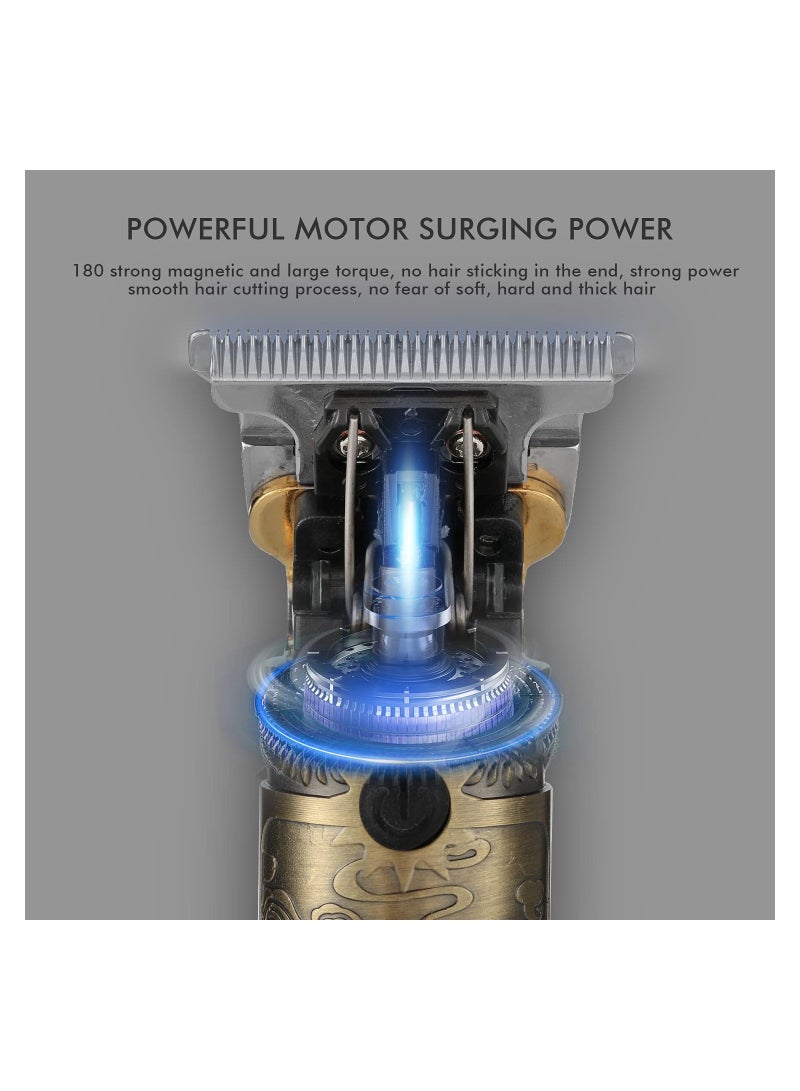 Upgraded Hair Trimmer Beard Clippers for Men Professional USB Electric Hair Clippers for Hair Cutting T Blade Gold Trimmers Pro Li - Image 4