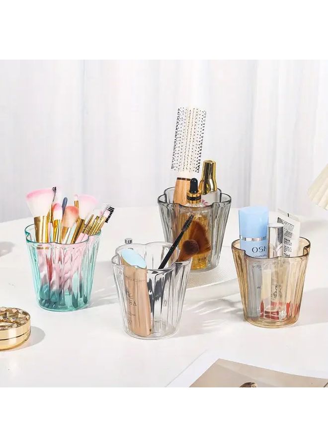 Gray Makeup Storage Box Organizer For Lipstick Eyebrow Pencil Cosmetics On Dressing Table - Image 1
