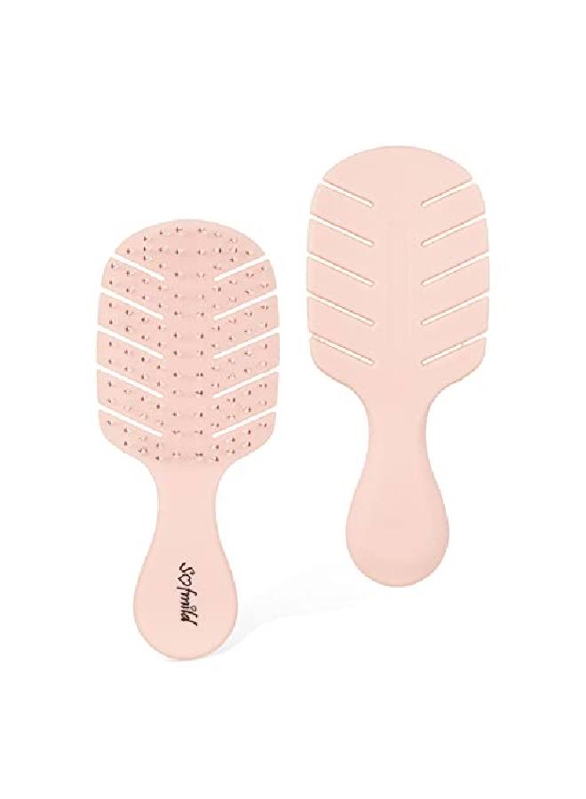 Sofmild Hair Brush Mini Travel Vent Cute Wet Brushspeed Dry Shower Detangler Hair Brushglide Through Tangles With Ease For Women Girl Kids All Hair Types (Small) - Image 2