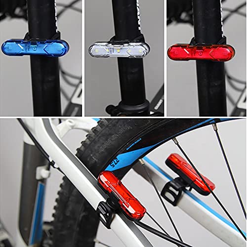 Dark Horse® Bicycle Rechargeable 360 Degree Rotatable 4 Mode 5 COB LED Smooth Waterproof Bright Tail Light (Blue) - Image 2