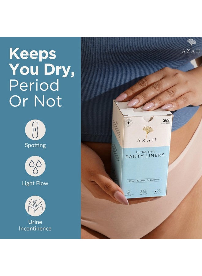 AZAH Y Liners For Women Daily Use By Azah (Pack Of 40) Organic Cotton Pantyliners For Hygienic & Protects Underwear - Image 2