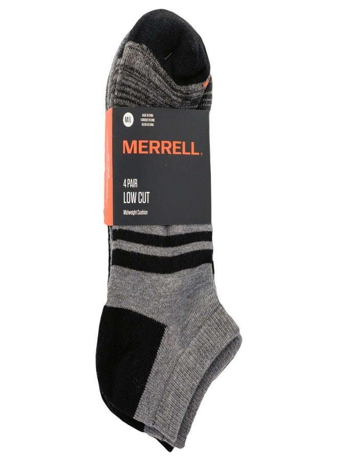 ميريل جوارب ميريل متوسطة السماكة مبطنة للرجال والنساء - عبوة من 4 أزواج - للجنسين - ماصة للرطوبة ومضادة للروائح، أسود، صغير-متوسط - Image 3