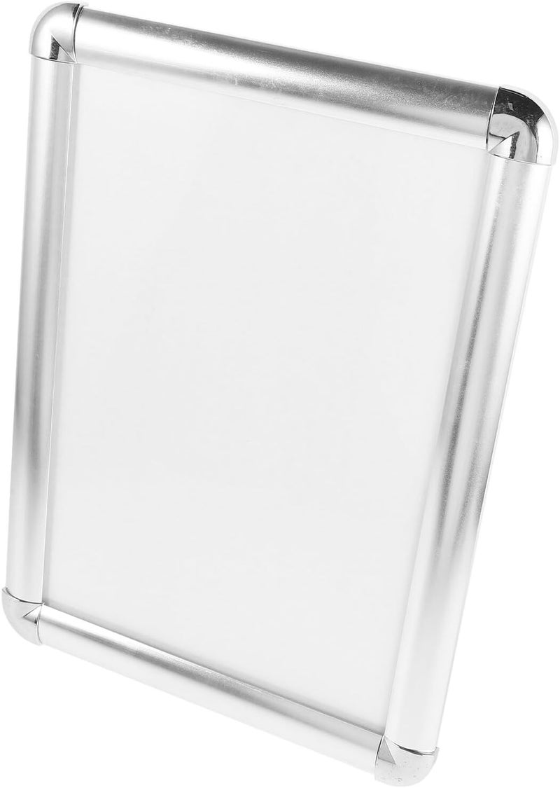 Angoily Aluminum Alloy A4 Poster Frame Snap Open Photo Display Frame with Rounded Corners for Wall Mounting, Silver Picture Holder Suitable for Home and Office Décor - Image 1